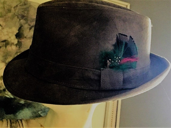 VINTAGE BEE FEDORA, Vintage Bee Hat, Custom Made B