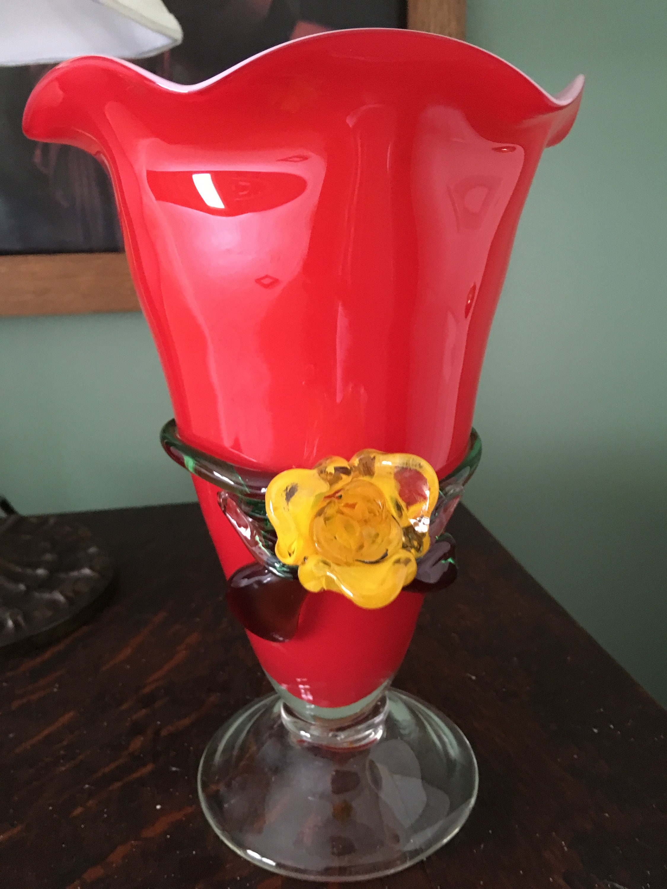Large Artisan Hand Blown Glass Irregular Shape Vase – RusticReach
