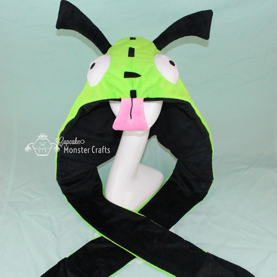 MADE TO ORDER Invader Zim Gir Rave Hood 
