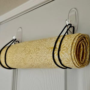 Yellow floral door curtain