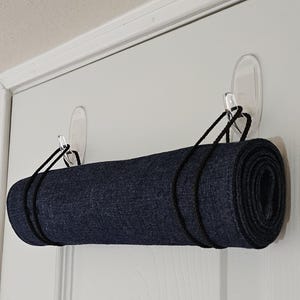 Denim classroom door curtain