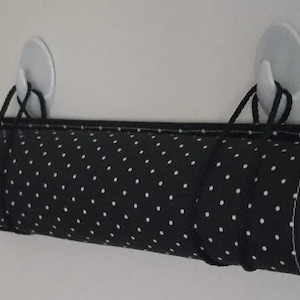 black dot door curtain
