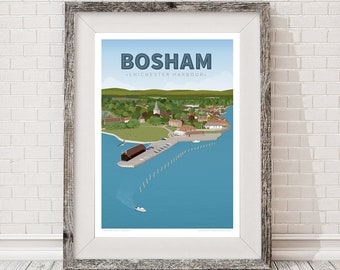 Affiche de voyage rétro Bosham, Chichester