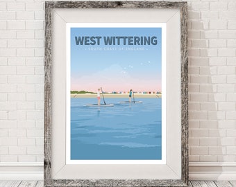 West Wittering Beach SUP Wall Art Décor Poster Print