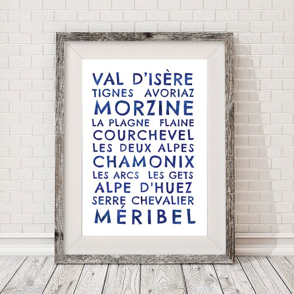 PYRéNéES SKI Ryhq - POSTER HQ 50x70cm d'une AFFICHE VINTAGE