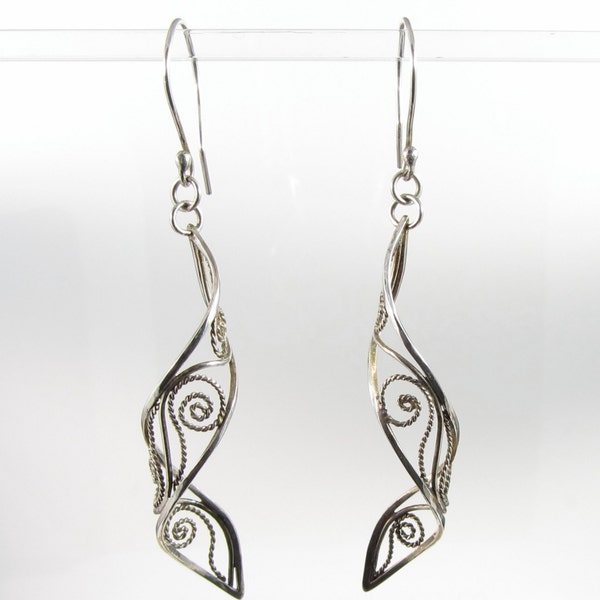 Silver Lace ~ Sterling Silver Filigree Earrings