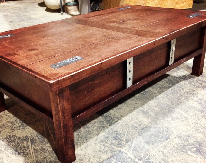 Coffee Table With Hidden Gun Storage Etsy