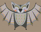 Batacula!! Vampire Bat cross stitch pattern PDF instant download - includes chart and instructions