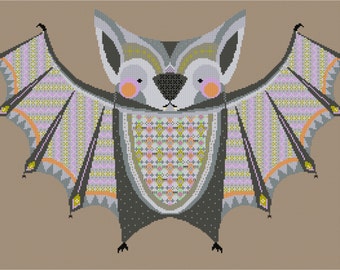 Batacula!! Vampire Bat cross stitch pattern PDF instant download - includes chart and instructions