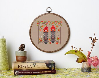 Gang-gang cockatoos - PDF pattern download - modern cross stitch pattern - includes chart and instructions