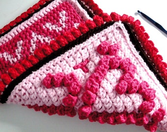 Digital Pattern - All My Hearts - Mosaic Crochet