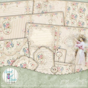 Spring Flowers Journal Kit: Printable Ephemera (Digital Download)