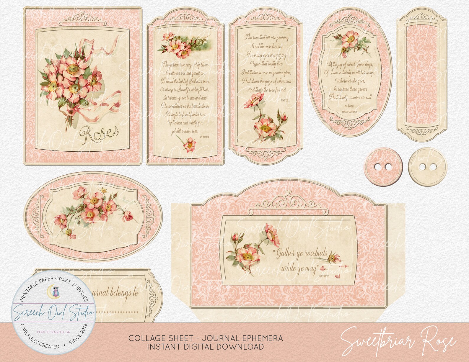 Journal Ephemera Journaling Printable Paper Craft Supplies - Etsy