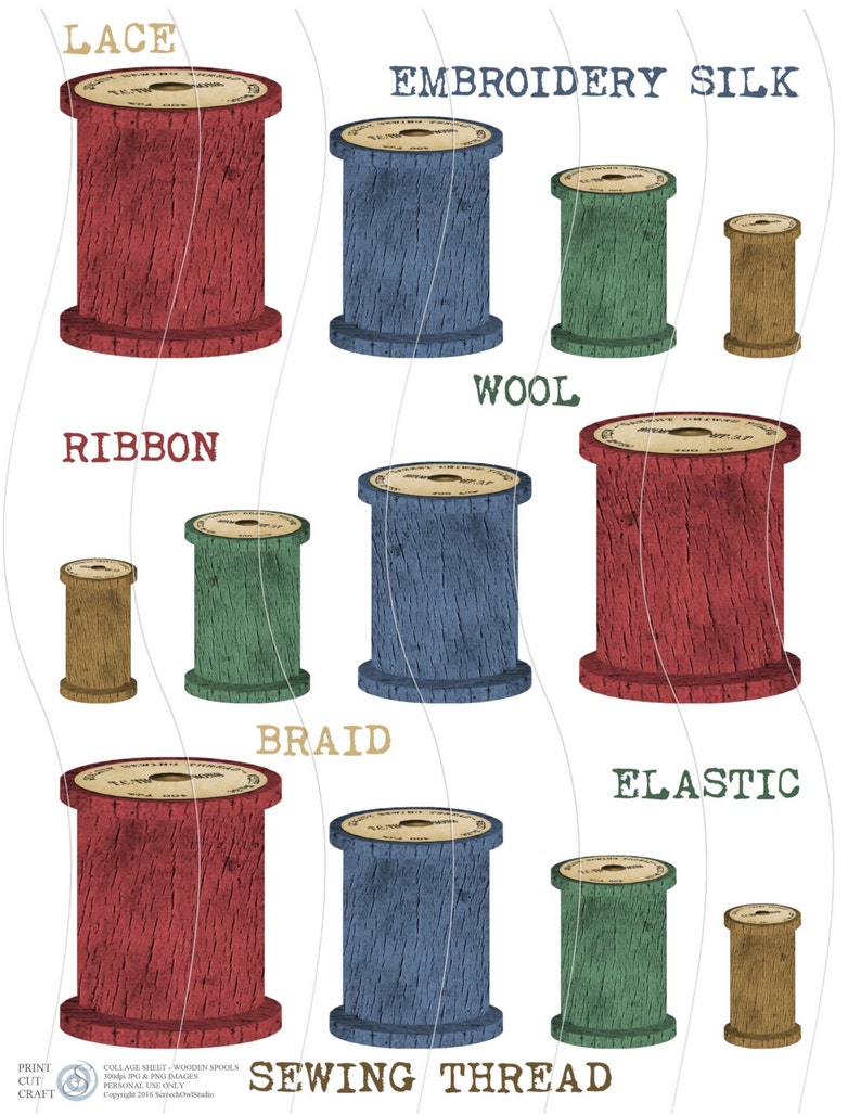 SALE Wooden Spools Thread Keepers Lace Ribbon Etsy