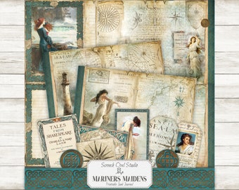 Printable Junk Journal: Vintage Nautical Ephemera (Digital Download)