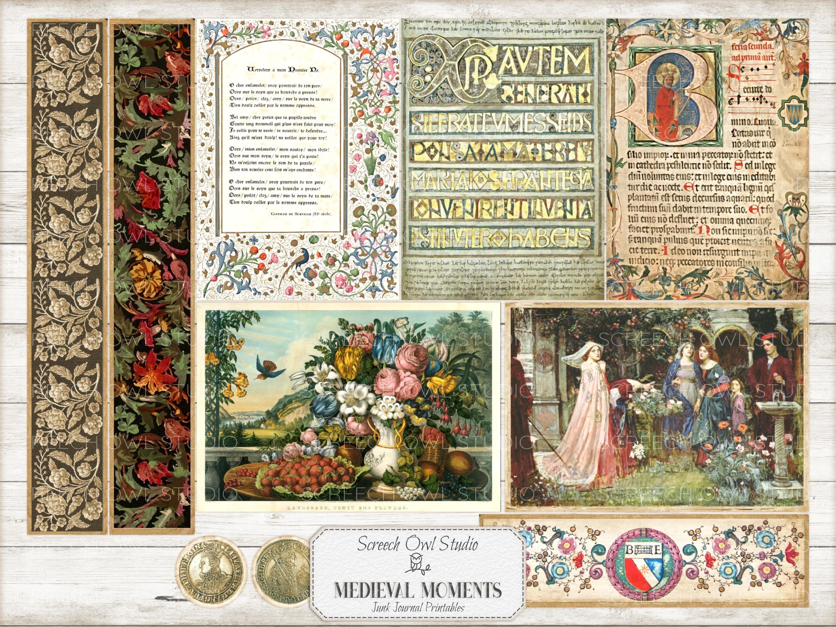 Medieval Junk Journal Kit: Printable Ephemera, Scrapbook Pages (digital ...