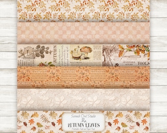 Autumn Leaves Printable Paper Pack: Junk Journal, Scrapbook (Digital Download)