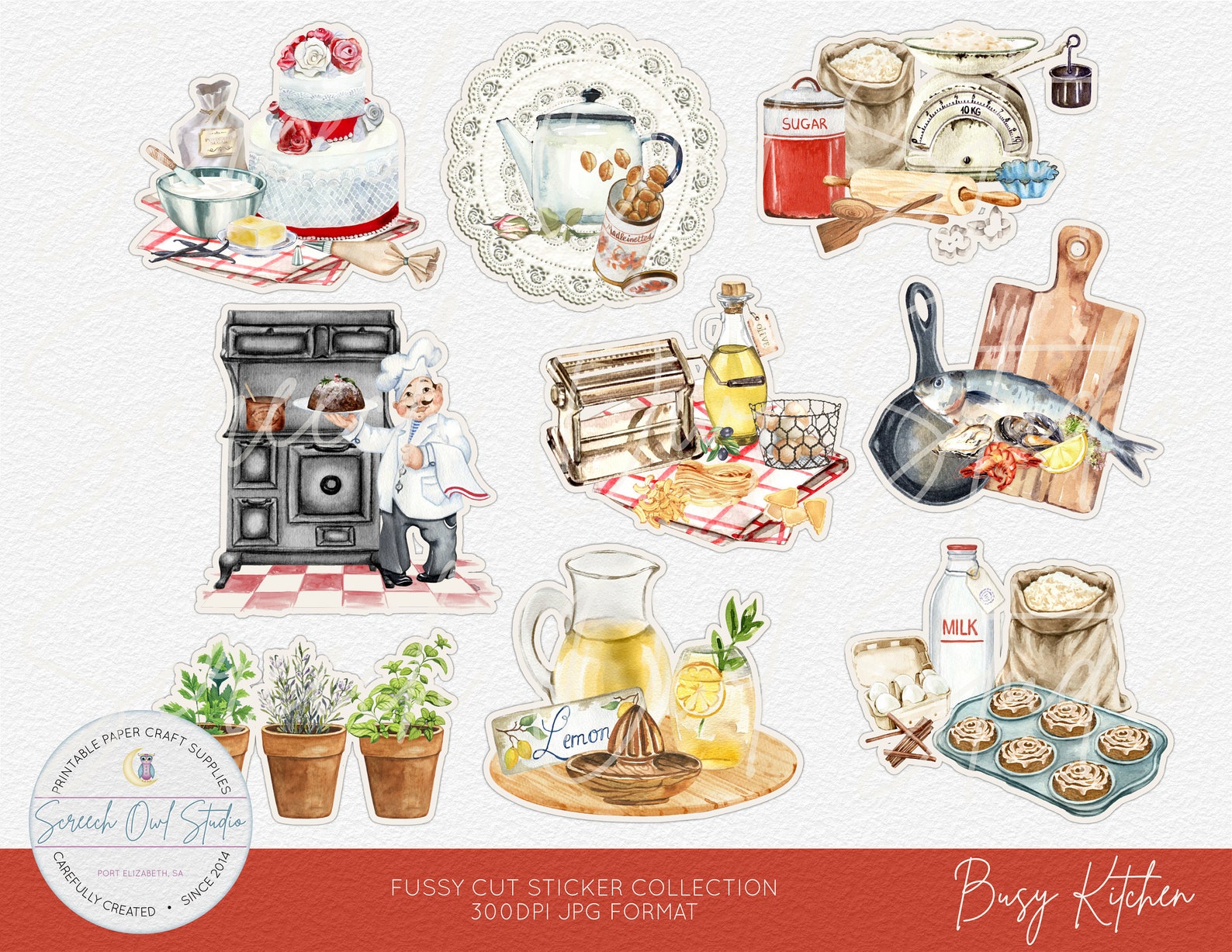 Printable Fussy Cut Stickers Journaling Card Making and - Etsy