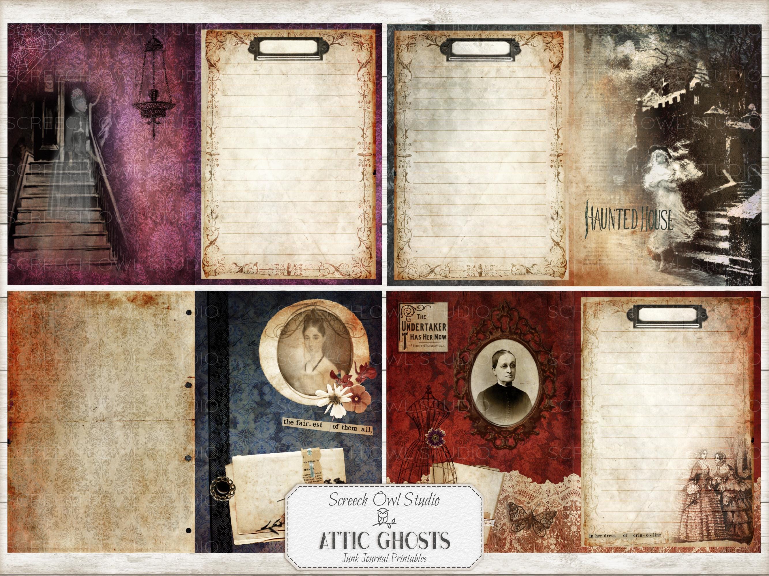 Gothic Halloween Junk Journal, Printable Journal Pages and Ephemera ...