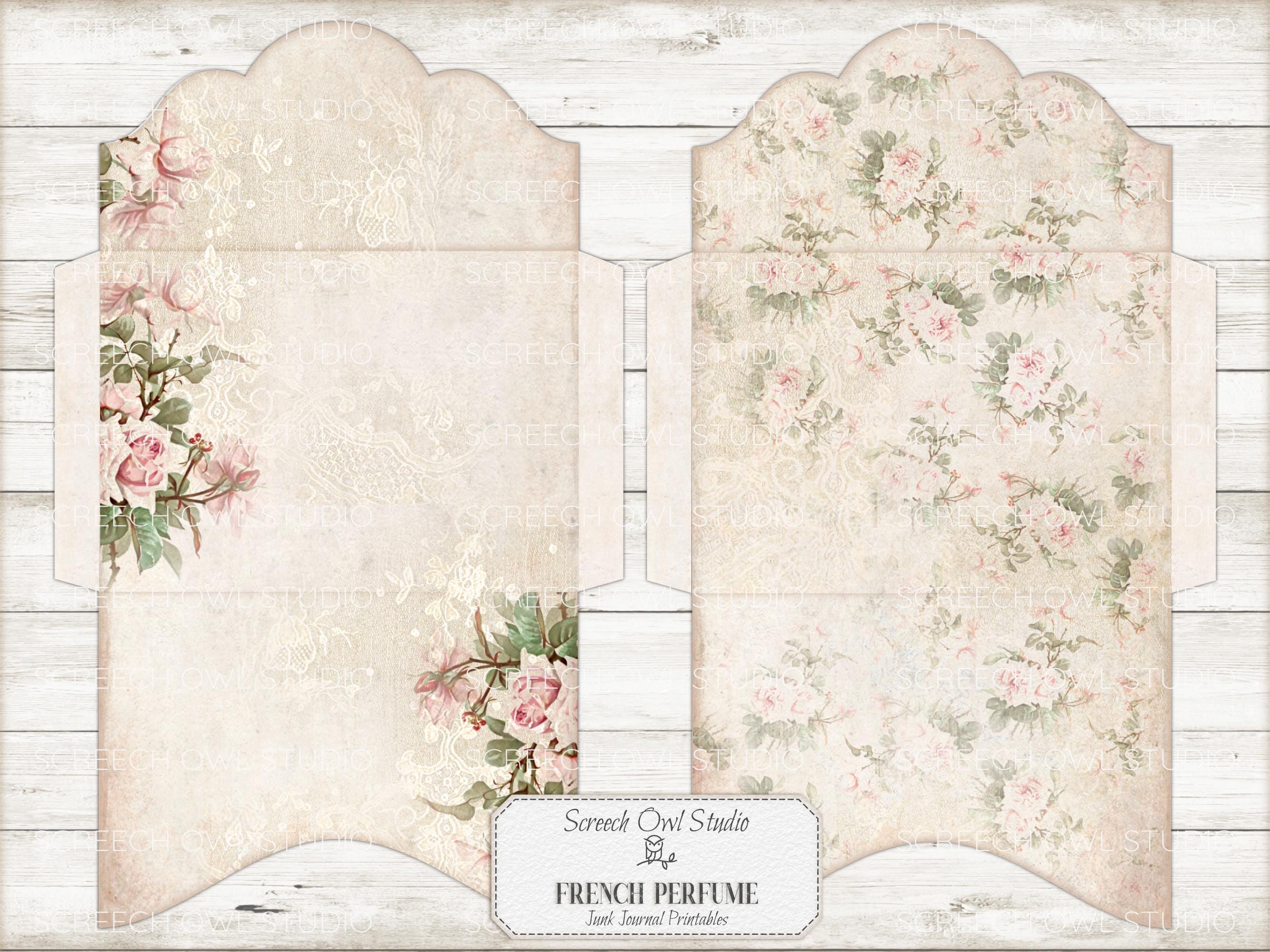 French Perfume Junk Journal Pages: Printable TN Inserts (digital ...