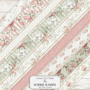 Taśma washi do druku, artykuły do dziennika śmieci, rzemiosło papiernicze, tworzenie kartek, scrapbooking, arkusz kolażu, obrazy cyfrowe - Summer Sunshine #2