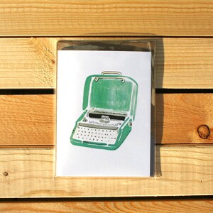 Retro Typewriter Blank Card with Kraft Envelope image 1