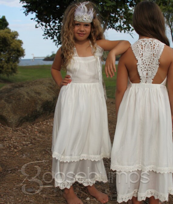 flowing flower girl dresses
