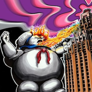 Ghostbusters ART PRINT - &quot;Attack on the Shandor&quot; ***Various Sizes***