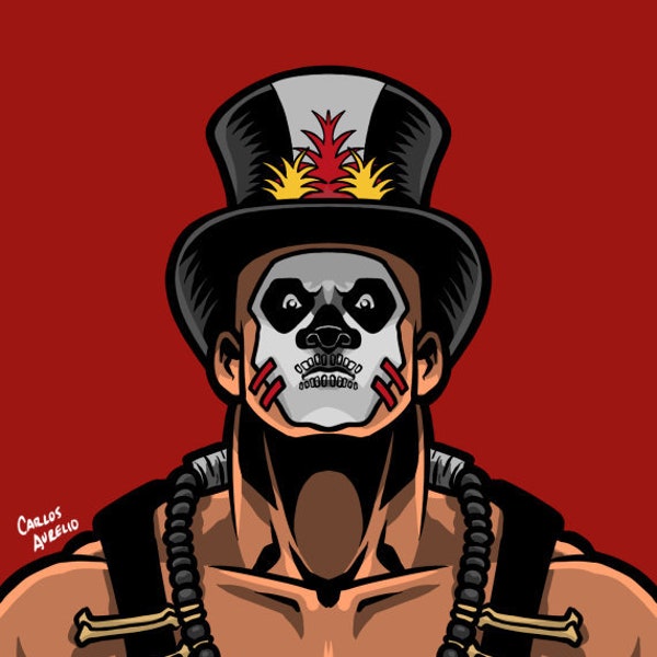 Papa Shango - wrestling ART PRINT ***Various Sizes***