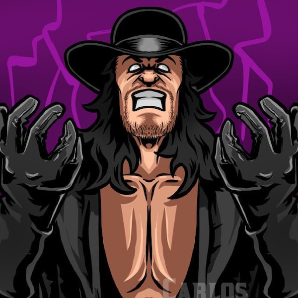 The Undertaker - wrestling ART PRINT - "The Dead Man" ***Various Sizes***