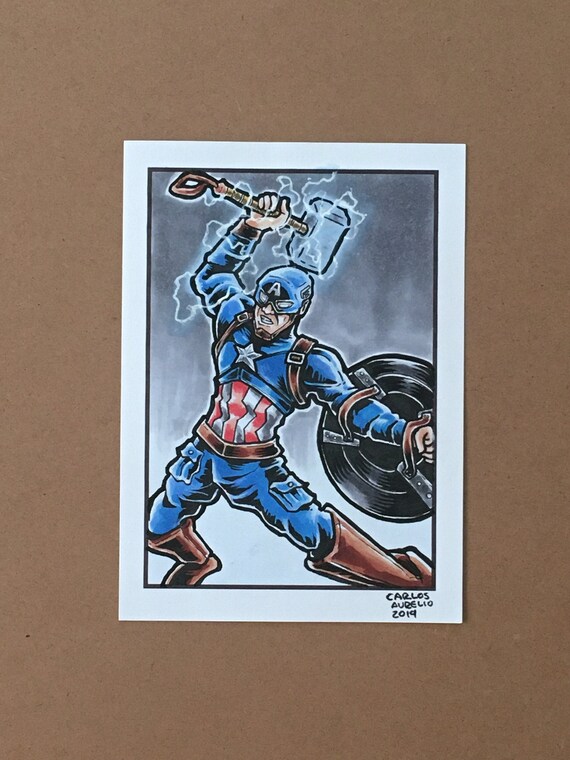 Worthy Cap Sketch Card 5x7 - Etsy
