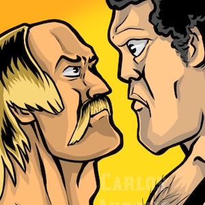 Hulk Hogan/Andre the Giant - wrestling ART PRINT - &quot;Irresistible v Immovable&quot; ***Various Sizes***