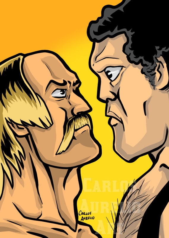 Hulk Hogan/Andre the Giant wrestling ART PRINT 