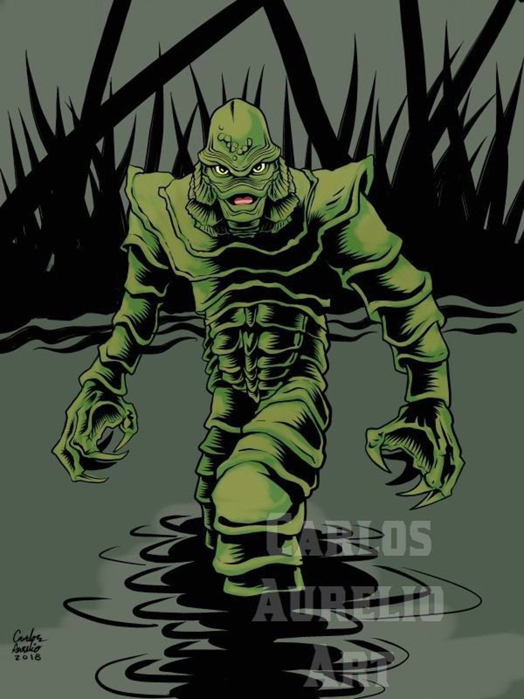 Black Lagoon ART PRINT - “the Creature” ***various Sizes*** - Etsy