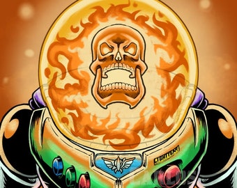 Toy Story/Ghost Rider ART PRINT - “Cosmic Ghost Lightyear” ***Various Sizes***