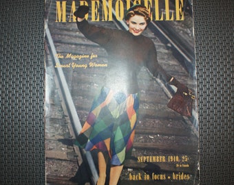 Rare Heavy 1940 September Mademoiselle Vintage Magazine...