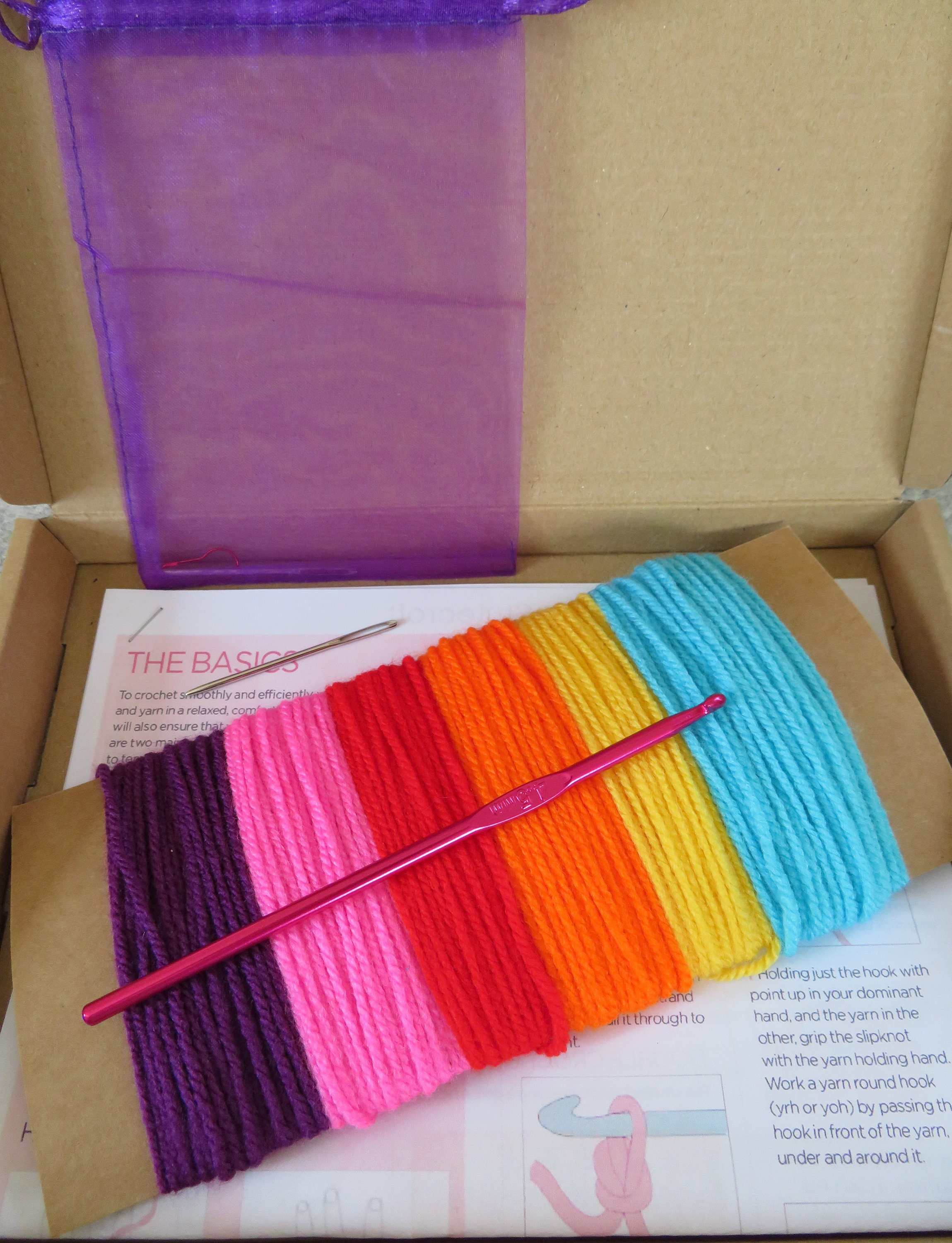 Learn to Crochet Kit for Beginners ‘letterbox’ Basic Kit With ...