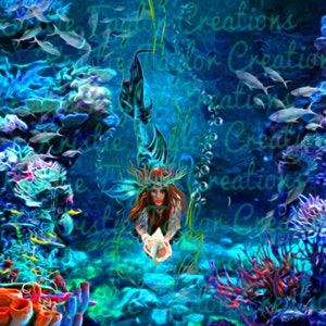 Mermaid ofrece archivo de impresión digital para tobogán acuático o vinilo imprimible