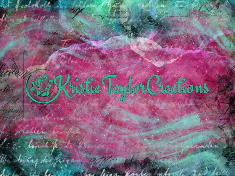 Abstract tumbler wrap digital printable art hand painted