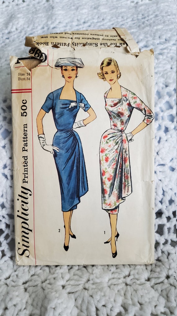 Vintage 1968 Simplicity Pattern 8086 Size 14 Dress