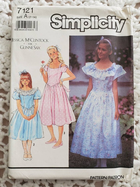 Vintage Simplicity #7121 Sewing Pattern 1990