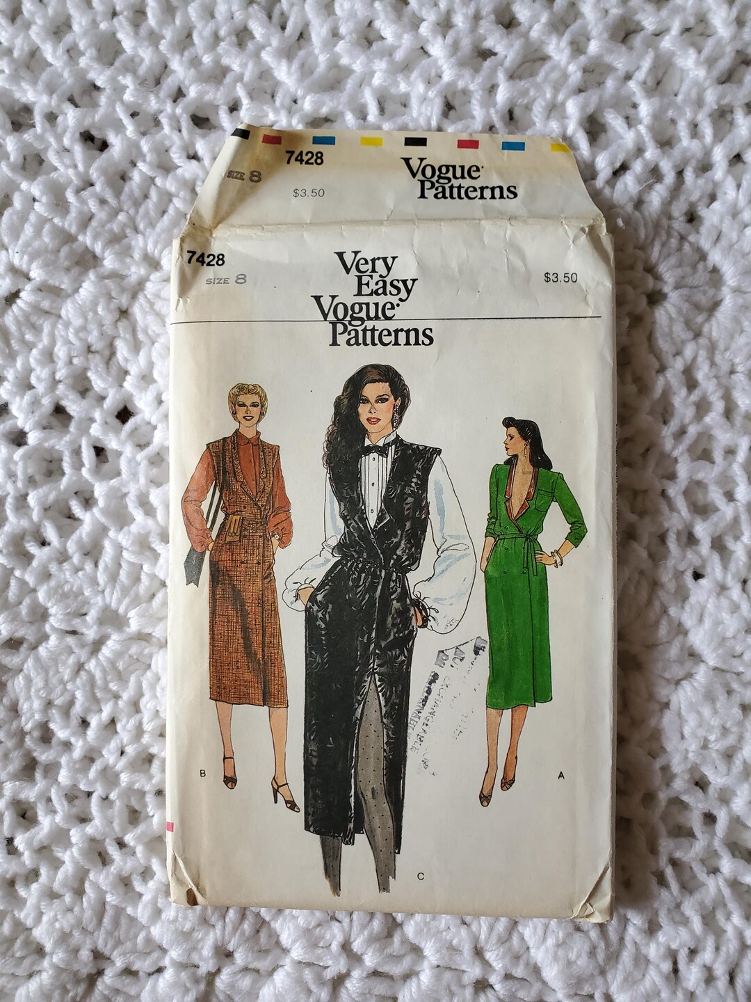 Vintage Very Easy Vogue Patterns #7428 Pattern C.1980 - Etsy