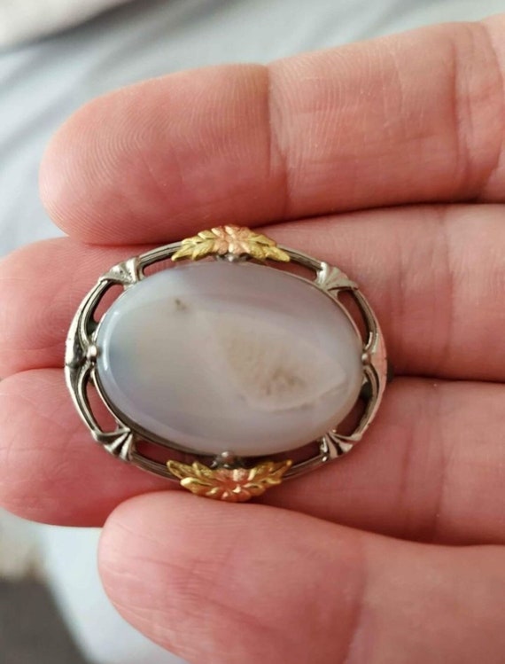 Vintage Stone Brooch - image 1