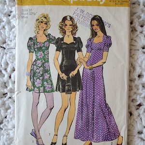 Vintage Simplicity #9779 Dress Pattern 1971