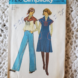 Vintage Simplicity #7218 Mönster 1975