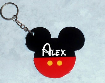 Monogram Mickey ears custom acrylic keychain