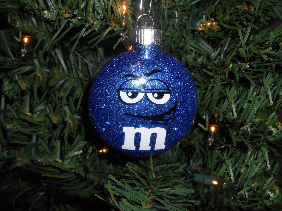 M&M® Glitter Christmas Ornament Etsy
