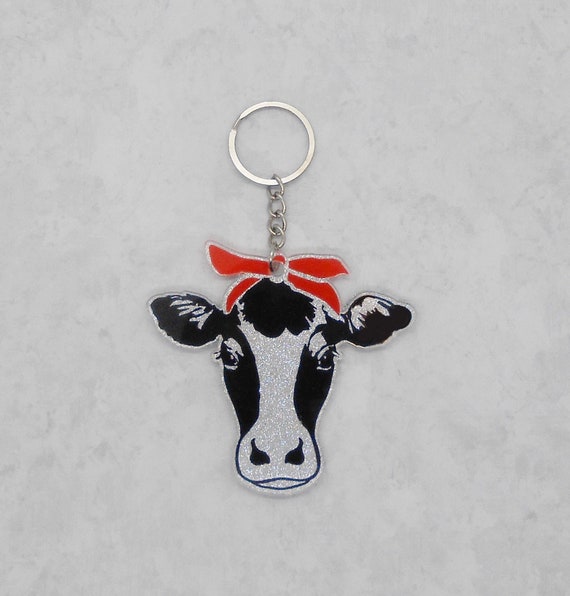 Bandana Cow Head Keychain/cow Keychain/heifer/heifer Keychain Etsy