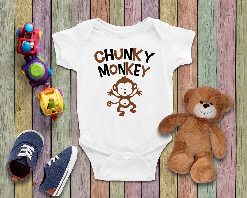 Chunky Monkey Baby Onesie Custom Baby Onesie Funny Baby Etsy