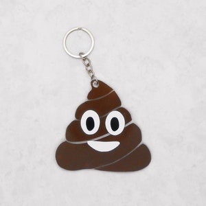 Poop Emoji Key Chain Set of 2 Non Toxic Pendant 